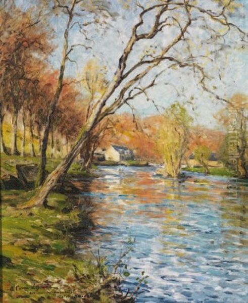 Bord De Riviere En Automne Oil Painting by Louis Aston Knight