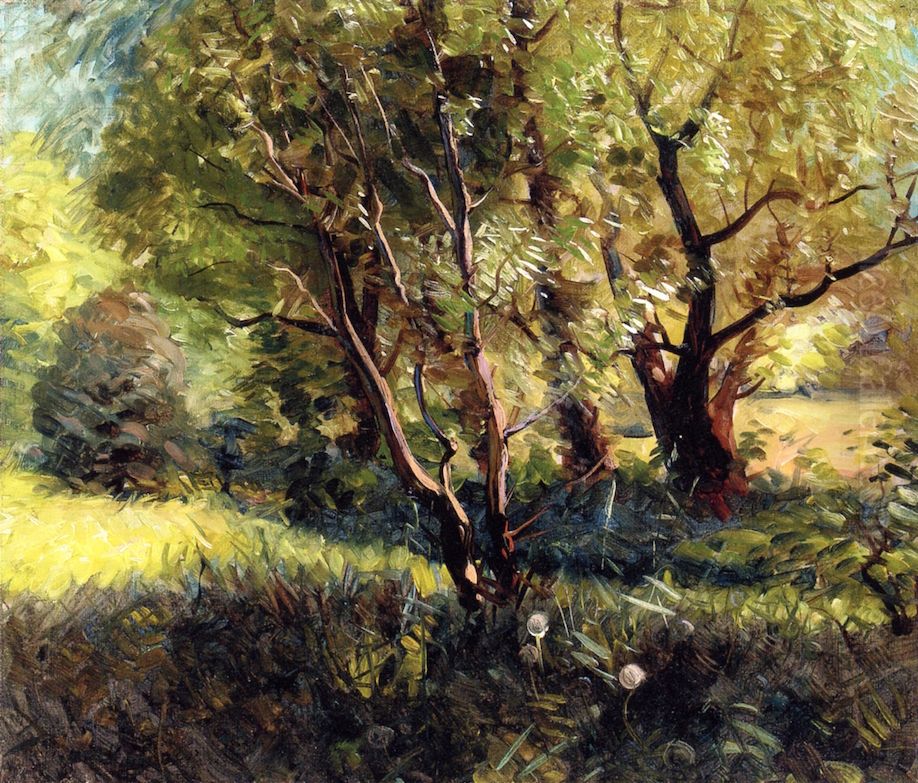 A Thick Grove Oil Painting by Louis Aston Knight