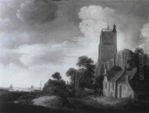 Egmond An Zee Oil Painting by Wouter Knijff