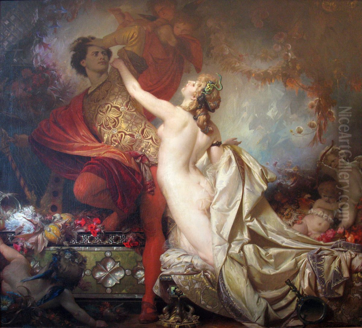 Tannhauser Und Venus Oil Painting by Otto Knille