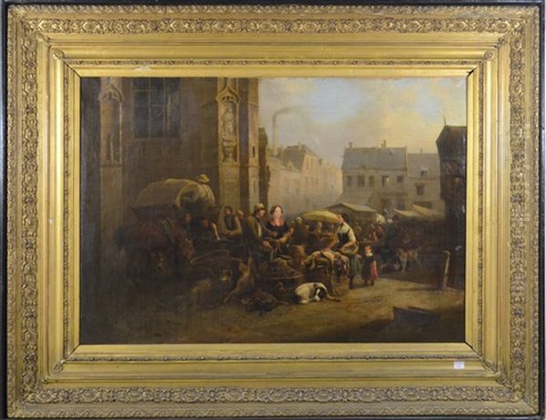 Scene De Marche Oil Painting by Henriette Gertruide Knip