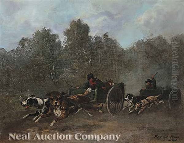 The Dog Cart Oil Painting by Henriette Gertruide Knip