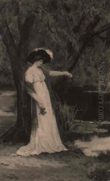 Reflections Oil Painting by George Sheridan Knowles