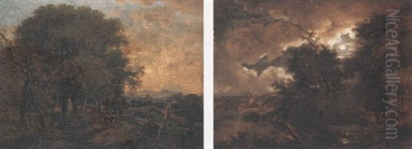 Landschaft Bei Sonnenschein Oil Painting by Franz Innocenz Kobell