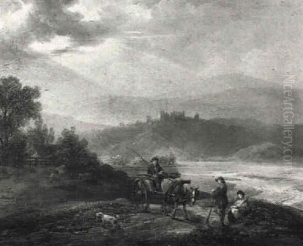 Rast Am Wegrand Oil Painting by Franz Innocenz Kobell