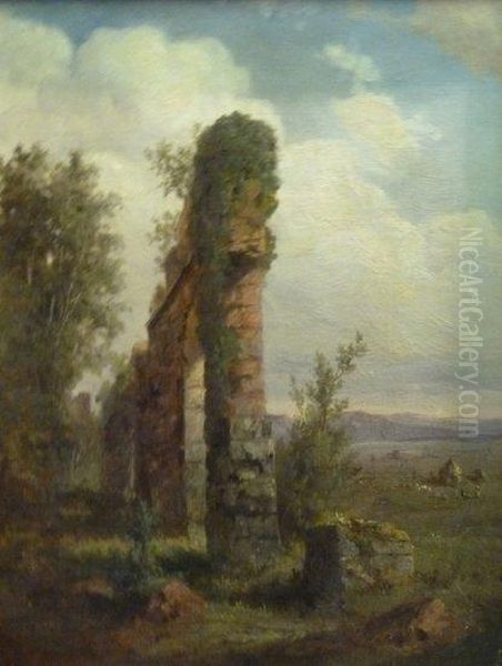 Ruins In A Landscape Oil Painting by William Holbrook Beard