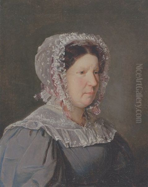 Cecilia Margrete Kobke, Kunstnerens Moder Oil Painting by Christen Kobke