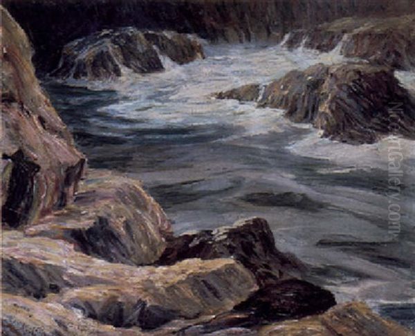 A Rocky Cove, Carmel Oil Painting by George Joseph Koch