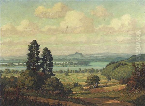 Hegaublick Am Untersee Oil Painting by Julius Koch