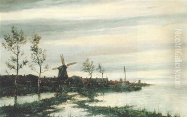 Evening, Holland Oil Painting by Hermanus Koekkoek the Younger