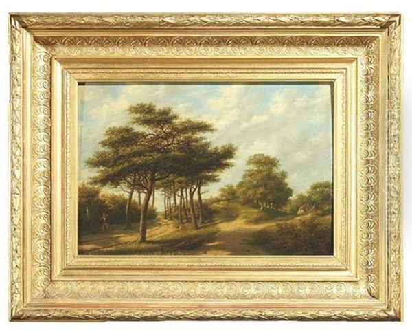 Sommerliche Landschaft Mit Allee Oil Painting by Hendrik Pieter Koekkoek