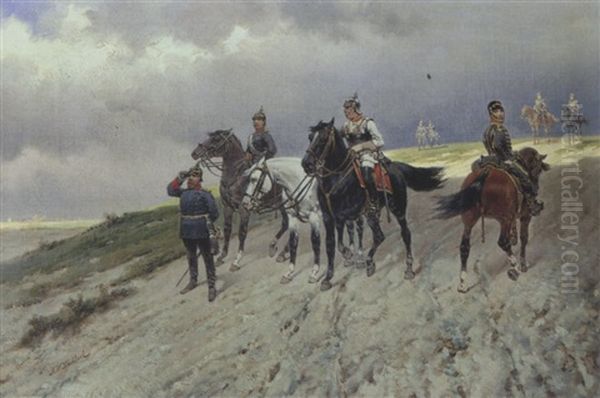 Kavaliermanover Oil Painting by Hermanus Willem Koekkoek