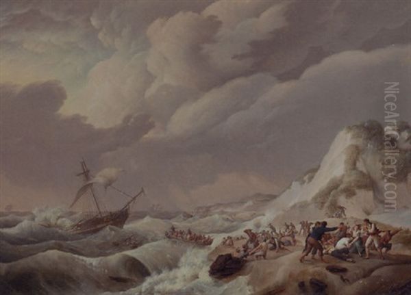 After The Storm Oil Painting by Johannes Hermanus Koekkoek Snr