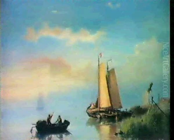 Am Meer Oil Painting by Johannes Hermanus Barend Koekkoek