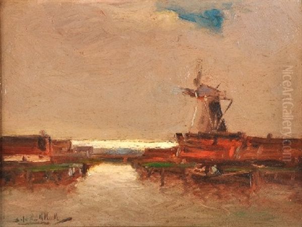 Molino Al Atardecer Oil Painting by Stephen Robert Koekkoek