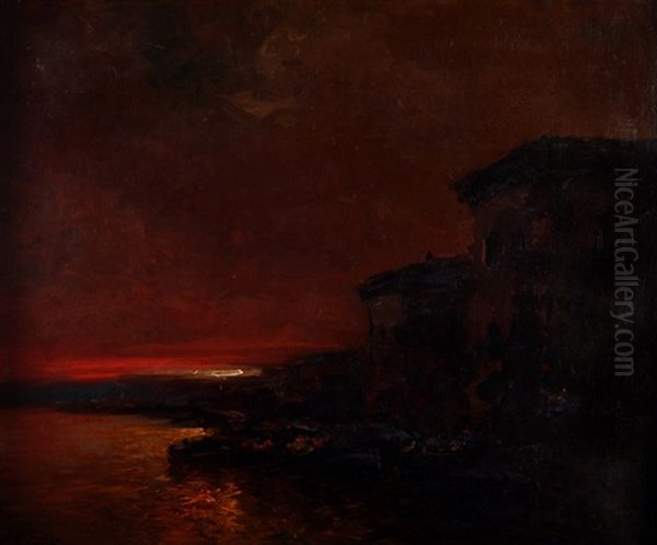 Atardecer En La Costa Oil Painting by Stephen Robert Koekkoek