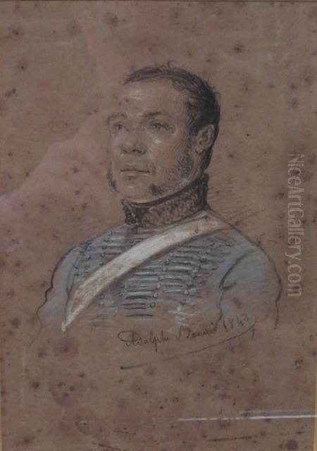 Portrait D'un Militaire Oil Painting by Jean-Adolphe Beauce