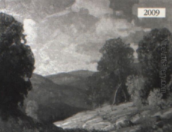 Autumn In The Hills Near Woodstock, N.y. Oil Painting by Walter Koeniger