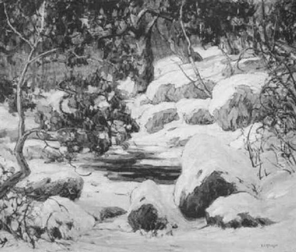 Snowy River Banks Oil Painting by Walter Koeniger