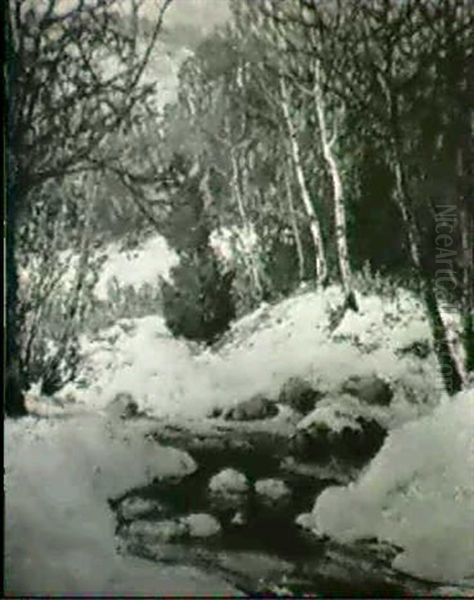 Early Thaw Oil Painting by Walter Koeniger