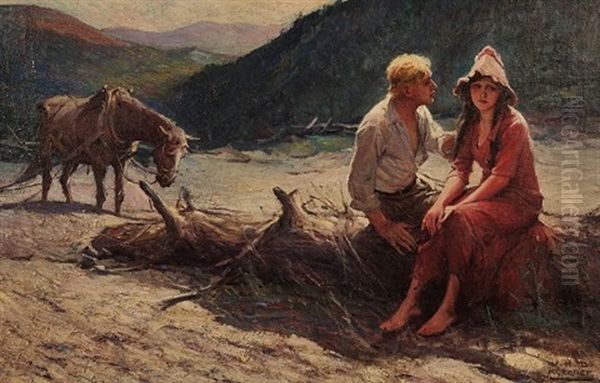 Stadt. Oil Painting by William Henry Dethlef Koerner