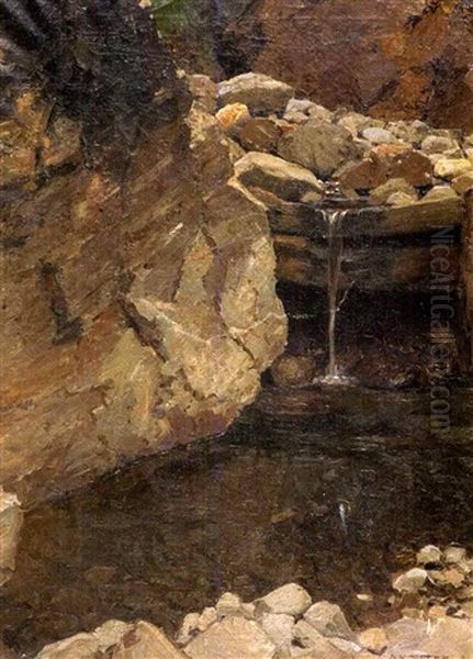 Steiniges Bachbett Oil Painting by Alexander Max Koester
