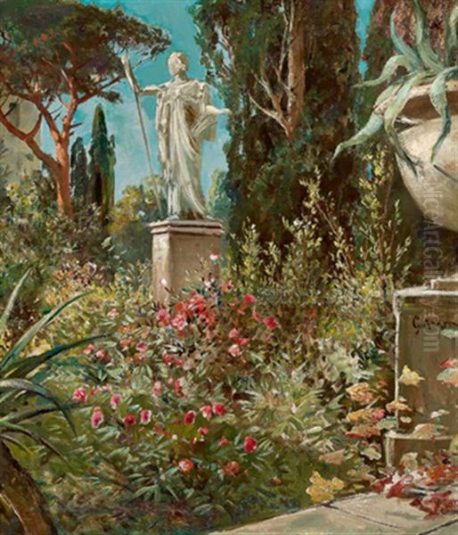 Italienischer Garten Oil Painting by Gustav Koken