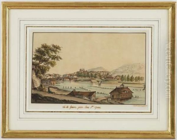 Vue De Geneve Prise Sous Saint-jean Oil Painting by Beaumont