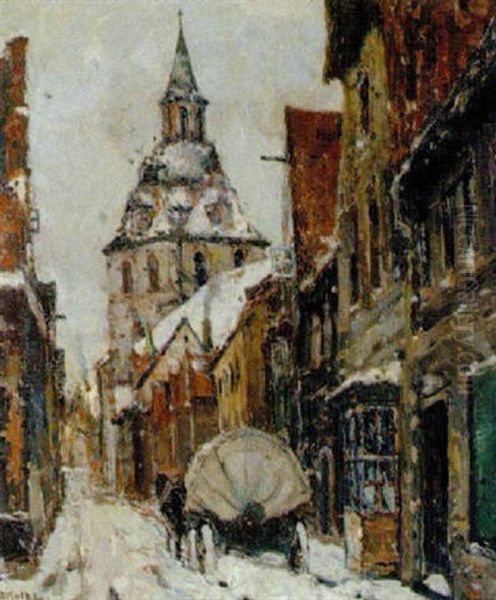 Altes Stadtchen Oil Painting by Ernst Kolbe