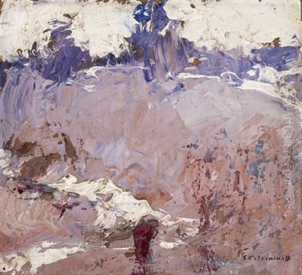 Paysage Oil Painting by Stepan Feodorovich Kolesnikov