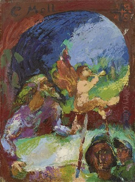 Faust (in Memorian Carl Moll) Oil Painting by Anton Kolig