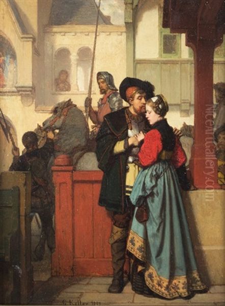 Lovers Oil Painting by Wilhelm Koller