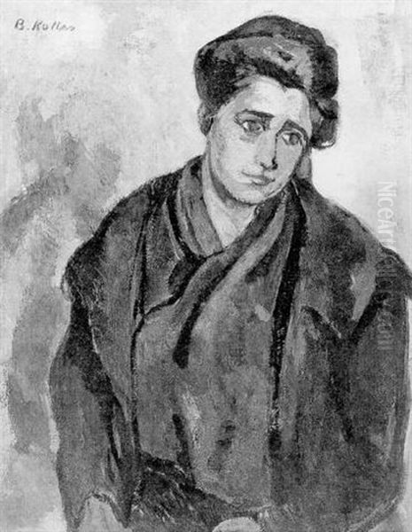 Damenbildnis Oil Painting by Broncia Koller-Pinell