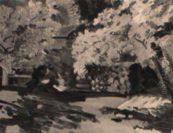 Bei Oberwaltersdorf Oil Painting by Broncia Koller-Pinell