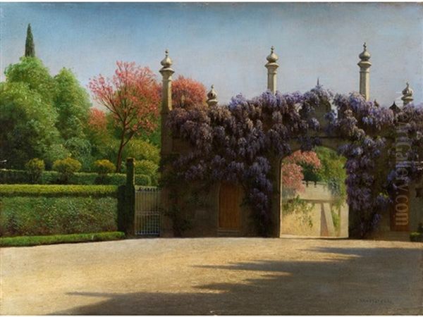 Parklandschaft Mit Baumen Oil Painting by Gavril Pavlovich Kondratenko