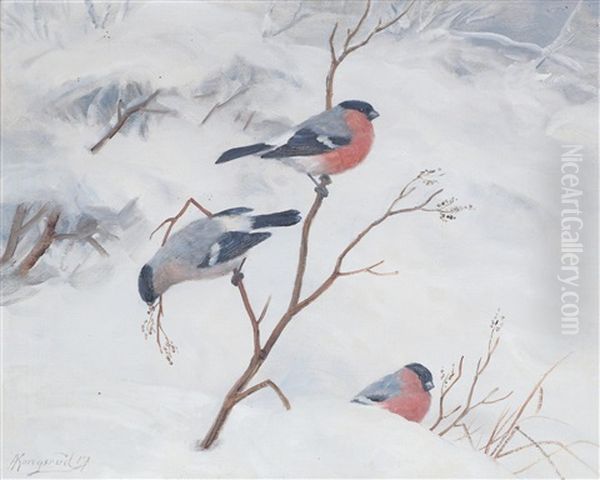 Dompapper Oil Painting by Anders Abrahamsen Kongsrud