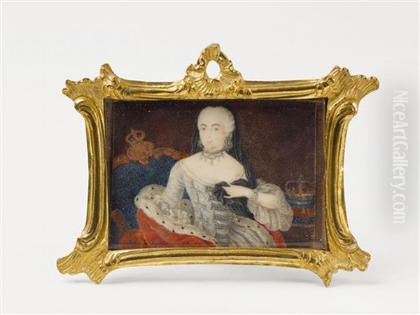 Portrait Of Elisabeth Christine Of Prussia Oil Painting by Anton Friedrich Koenig