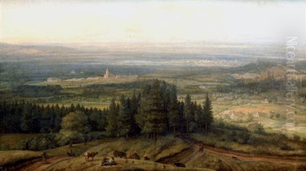 Paysage Panoramique Oil Painting by Philips Koninck