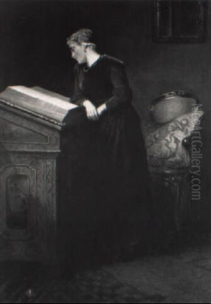 Bijbeltekst Van Den Dag Oil Painting by Sipke (Cornelis) Kool