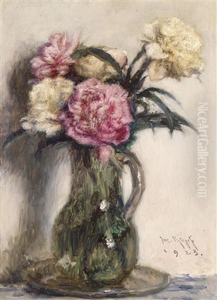 Krug Mit Blumen Oil Painting by Josef Koepf
