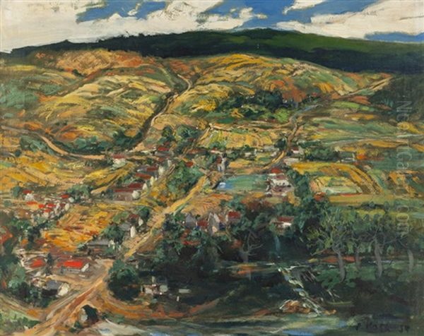 Pacific Palisades Oil Painting by Emil Kosa Sr.