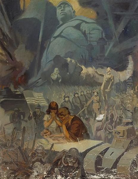 Future Oil Painting by Emil Kosa Sr.