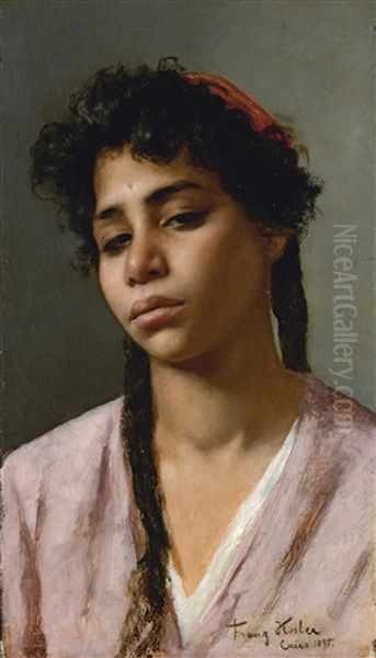 Egyptian Girl Oil Painting by Franz Xavier Kosler