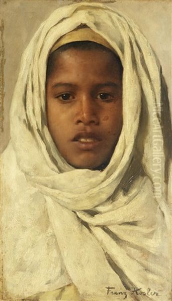 Nada, Jeune Beduin, Sinai Oil Painting by Franz Xavier Kosler