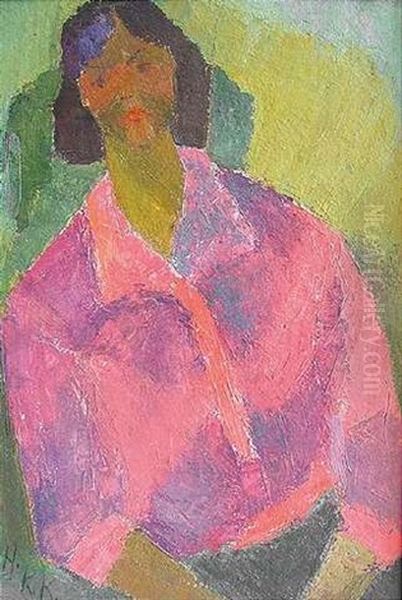 Selbstportrat Oil Painting by Jeanne (Hannah) Freundlich Kosnick-Kloss