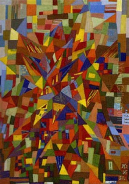 Komposition Oil Painting by Jeanne (Hannah) Freundlich Kosnick-Kloss