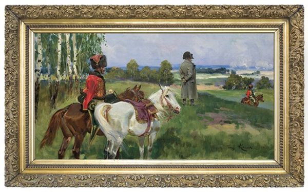 Napoleonic War Oil Painting by Jerzy Kossak
