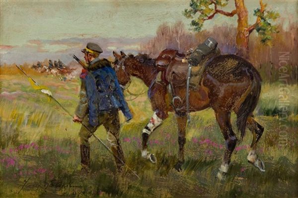 Po Bitwie Oil Painting by Jerzy Kossak