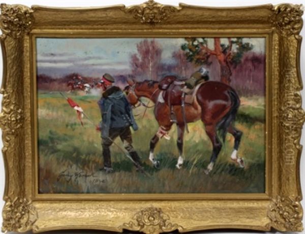 Cavalry Oil Painting by Jerzy Kossak
