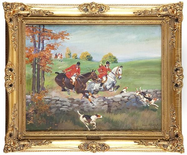 Polowanie Z Psami Oil Painting by Jerzy Kossak